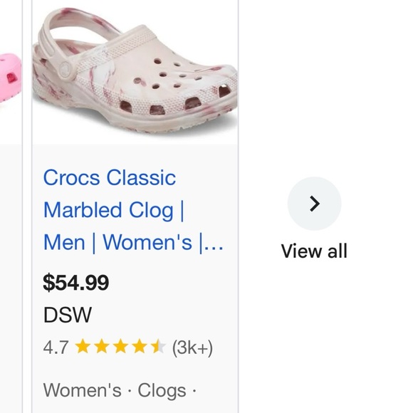 Crocs™ Womens Classic Pink Watercolor Marbled Clog Size W 10 M 8 - Picture 9 of 10